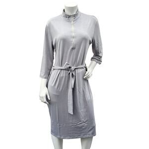 Women's Bodycon Mid Belt 3/4 Zipper  Dress Belted Size 3XL